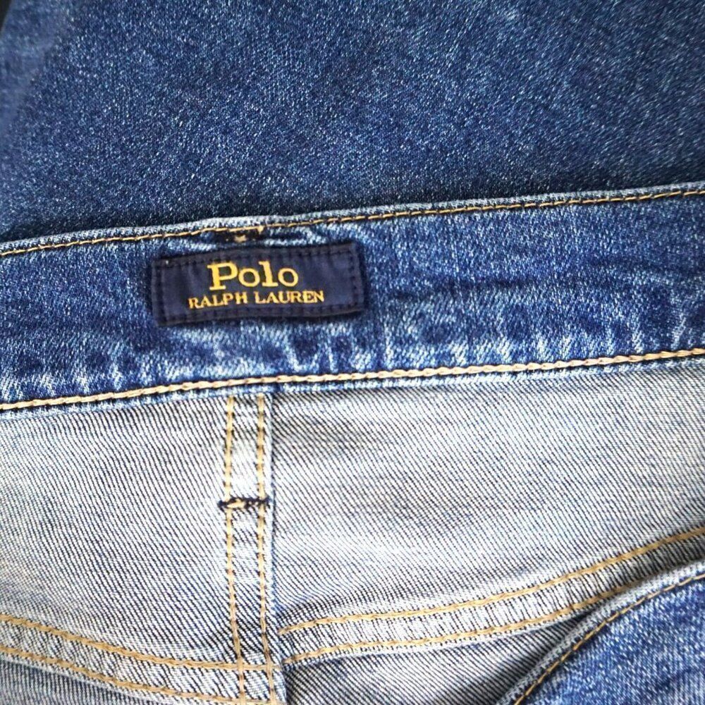 Polo Ralph Lauren Jeans Men Size 40x31 Varick Slim Straight Blue Denim Jeans - Picture 11 of 13